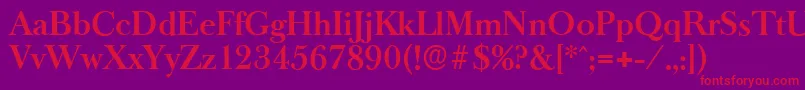 BaskeroldserialBold Font – Red Fonts on Purple Background