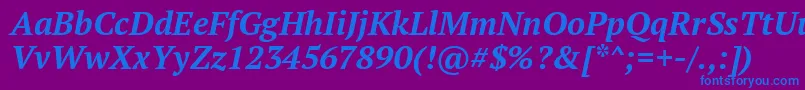 Ptf76fW Font – Blue Fonts on Purple Background