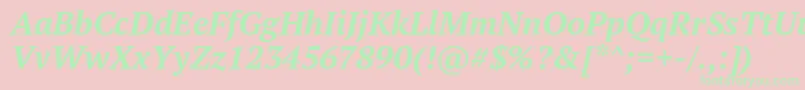 Ptf76fW Font – Green Fonts on Pink Background