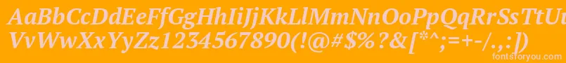 Ptf76fW Font – Pink Fonts on Orange Background