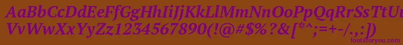 Ptf76fW Font – Purple Fonts on Brown Background