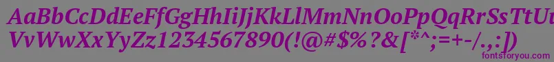 Ptf76fW Font – Purple Fonts on Gray Background