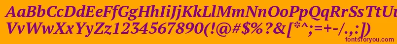 Ptf76fW Font – Purple Fonts on Orange Background