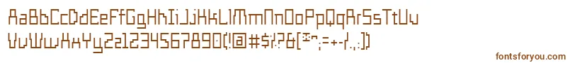 TemploFino-Schriftart – Braune Schriften auf weißem Hintergrund