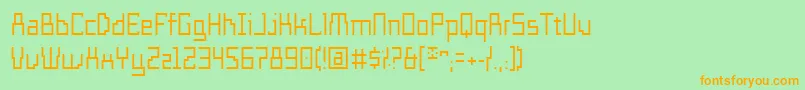 TemploFino Font – Orange Fonts on Green Background