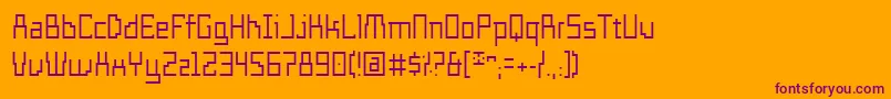 TemploFino Font – Purple Fonts on Orange Background