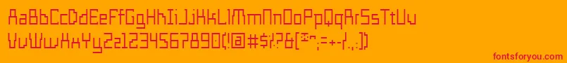 TemploFino Font – Red Fonts on Orange Background