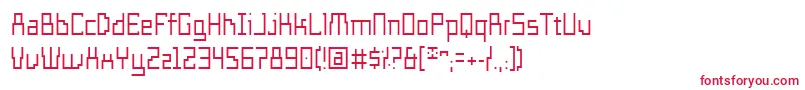 フォントTemploFino – 白い背景に赤い文字