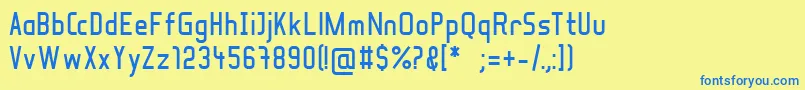 SoulLotionBold Font – Blue Fonts on Yellow Background