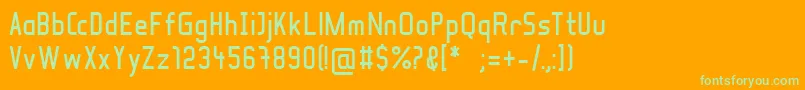 SoulLotionBold Font – Green Fonts on Orange Background