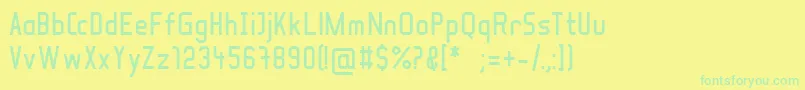 SoulLotionBold Font – Green Fonts on Yellow Background