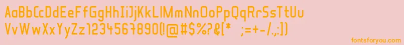 SoulLotionBold Font – Orange Fonts on Pink Background
