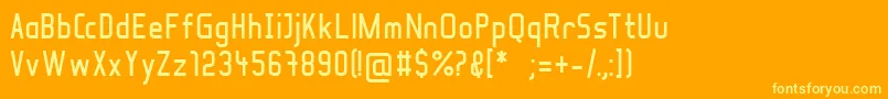 SoulLotionBold Font – Yellow Fonts on Orange Background