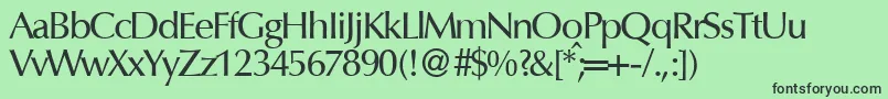 OptimummeddbNormal Font – Black Fonts on Green Background