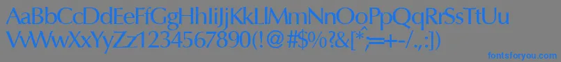 OptimummeddbNormal Font – Blue Fonts on Gray Background