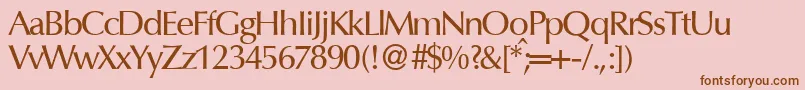 OptimummeddbNormal Font – Brown Fonts on Pink Background