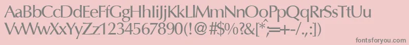 OptimummeddbNormal Font – Gray Fonts on Pink Background