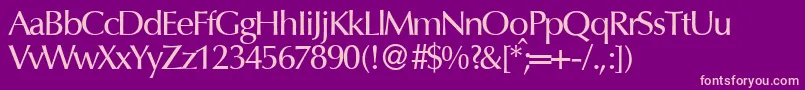 OptimummeddbNormal Font – Pink Fonts on Purple Background