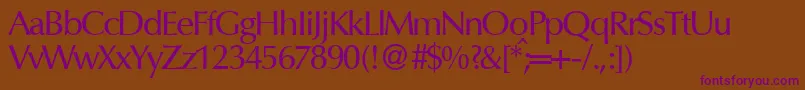 OptimummeddbNormal Font – Purple Fonts on Brown Background