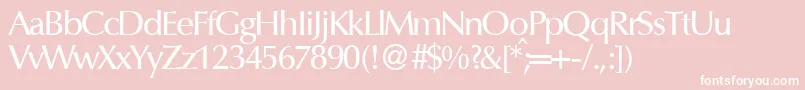 OptimummeddbNormal Font – White Fonts on Pink Background