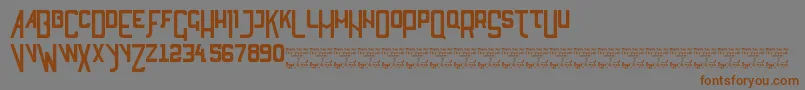 SlTyftv Font – Brown Fonts on Gray Background