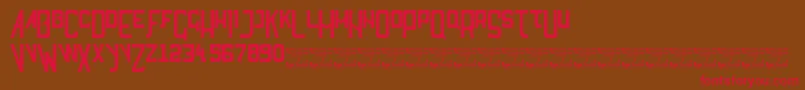 SlTyftv Font – Red Fonts on Brown Background