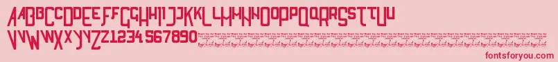 SlTyftv Font – Red Fonts on Pink Background