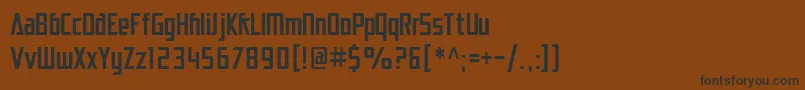Шрифт SfElectrotomeCondensed – чёрные шрифты на коричневом фоне