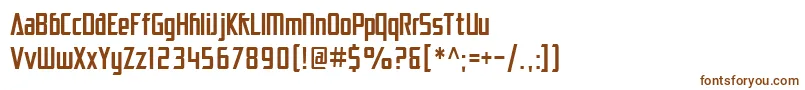 SfElectrotomeCondensed-fontti – ruskeat fontit valkoisella taustalla