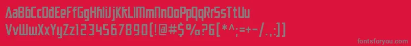 フォントSfElectrotomeCondensed – 赤い背景に灰色の文字