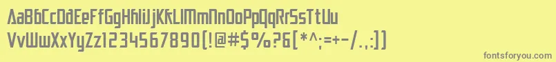 SfElectrotomeCondensed Font – Gray Fonts on Yellow Background