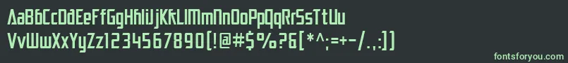 Fonte SfElectrotomeCondensed – fontes verdes em um fundo preto