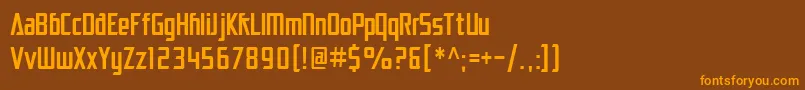 SfElectrotomeCondensed Font – Orange Fonts on Brown Background