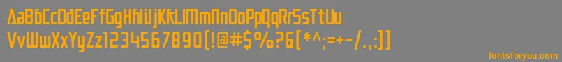 SfElectrotomeCondensed Font – Orange Fonts on Gray Background