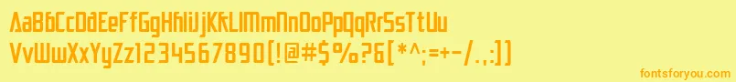 SfElectrotomeCondensed Font – Orange Fonts on Yellow Background