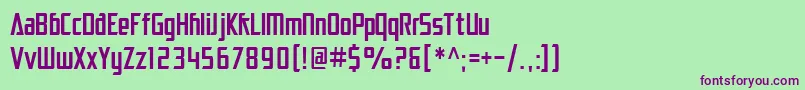 SfElectrotomeCondensed Font – Purple Fonts on Green Background