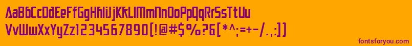 Шрифт SfElectrotomeCondensed – фиолетовые шрифты на оранжевом фоне