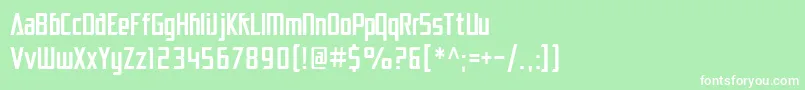 SfElectrotomeCondensed Font – White Fonts on Green Background