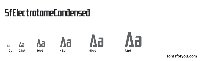 Размеры шрифта SfElectrotomeCondensed