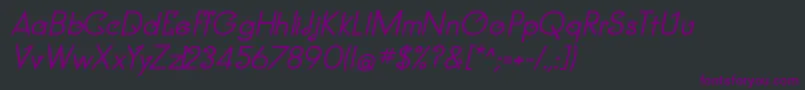 Шрифт ClockerBoldItalic – фиолетовые шрифты на чёрном фоне