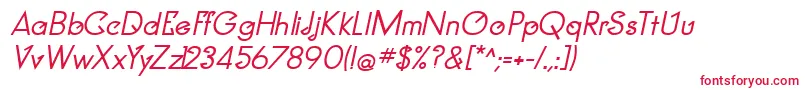ClockerBoldItalic Font – Red Fonts