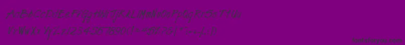 TightscrawlRegular Font – Black Fonts on Purple Background