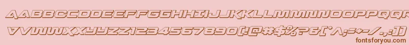 Quarkstorm3Dital Font – Brown Fonts on Pink Background