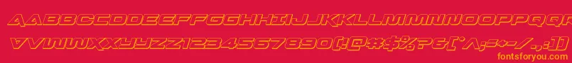 Quarkstorm3Dital Font – Orange Fonts on Red Background