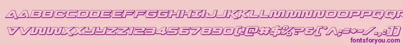 Quarkstorm3Dital Font – Purple Fonts on Pink Background