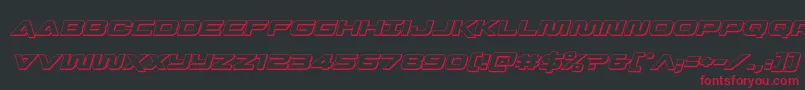 Quarkstorm3Dital Font – Red Fonts on Black Background