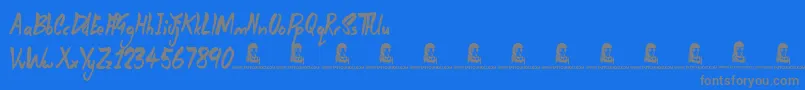 DarksideOfTheMourning-Schriftart – Graue Schriften auf blauem Hintergrund