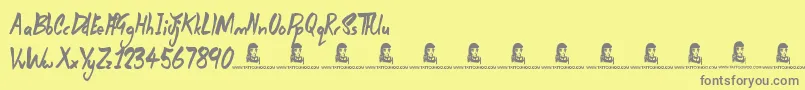 DarksideOfTheMourning Font – Gray Fonts on Yellow Background