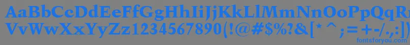 Шрифт Kuenstler480BlackBt – синие шрифты на сером фоне