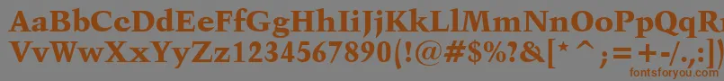 Kuenstler480BlackBt-Schriftart – Braune Schriften auf grauem Hintergrund